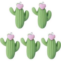 Moodadventures | Sieraden Maken | Set 5 Hangers Cactus Met Hart |  